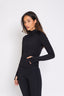Polerón Básico Full Zip Negro