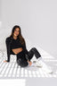 Polerón Básico Full Zip Negro