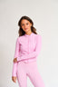 Polerón Básico Full Zip Candy Pink