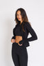 Polerón Básico Full Zip Negro