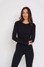 Top Básico Manga Larga Negro
