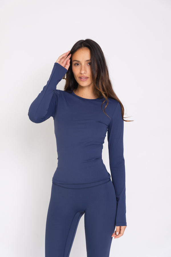 Top Básico Manga Larga Navy