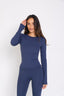 Top Básico Manga Larga Navy