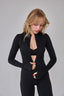 Polerón Básico Full Zip Negro