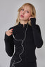 Polerón Básico Full Zip Negro