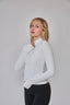 Polerón Básico Full Zip Blanco