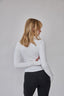 Polerón Básico Full Zip Blanco