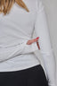 Polerón Básico Full Zip Blanco